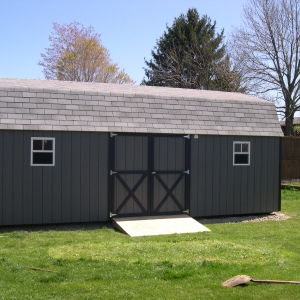 14x24 Hi-Side Barn With Painted T1-11 Siding